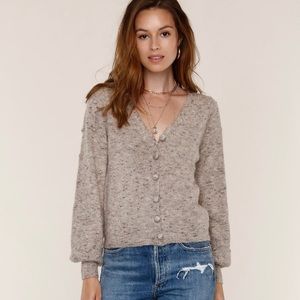 HEARTLOOM Acacia Marled Cardigan in Wheat